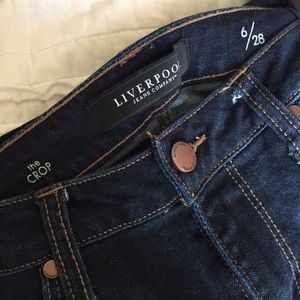 Liverpool Jeans Company The Crop Dark-Wash Jeans